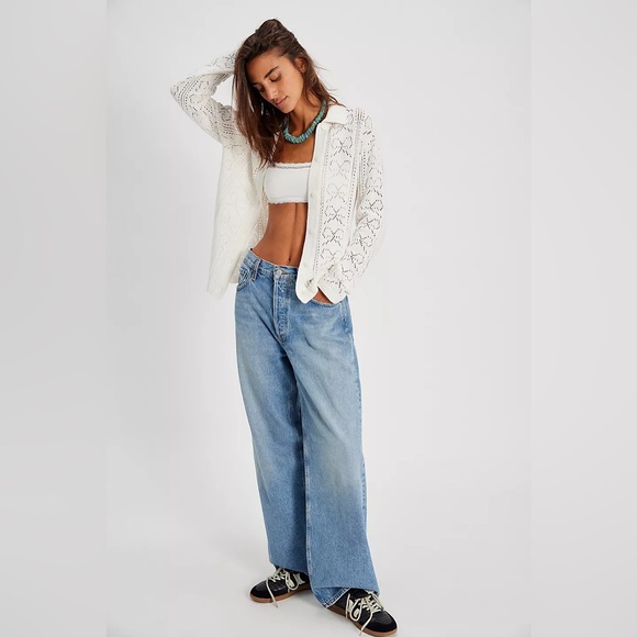 Agolde Low Slung Baggy Jeans in Libertine - Picture 1 of 8